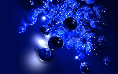 Blue bubbles wallpaper