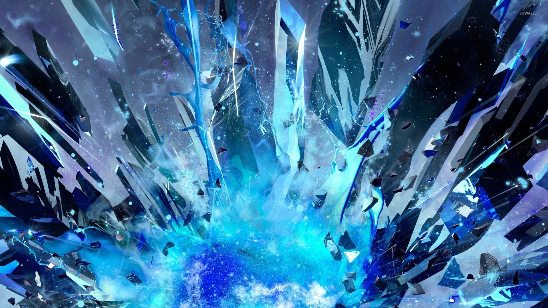 Blue Explosion Background