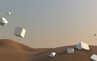 Floating cubes in the desert wallpaper 1920x1080 jpg