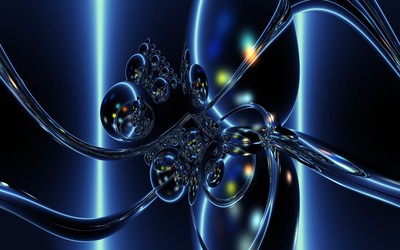 Fractal bubbles and pipes wallpaper