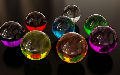 Glass marbles Wallpaper