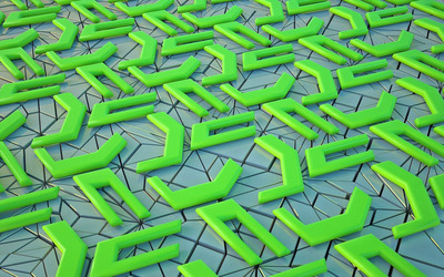 Neon green shapes wallpaper