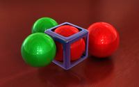 Spheres and cube wallpaper 1920x1080 jpg