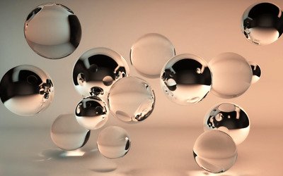 Translucent bubbles wallpaper