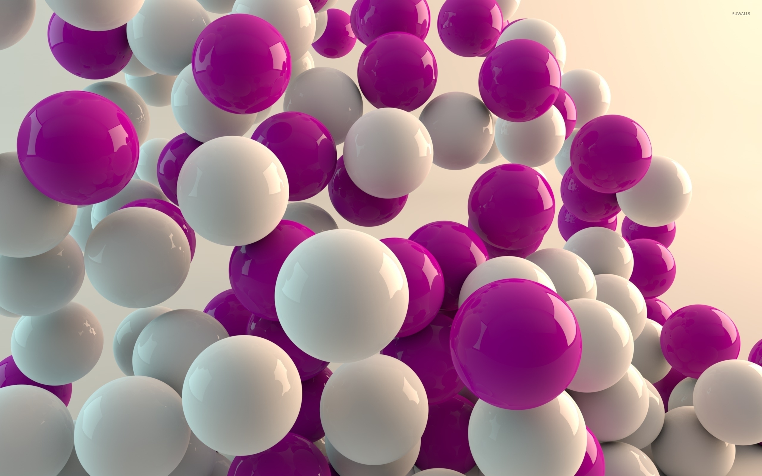 White and pink balls wallpaper - 3D wallpapers - #40993