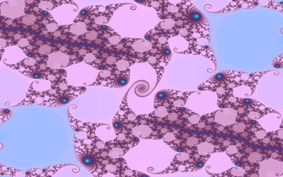 Blue fractal abysses wallpaper