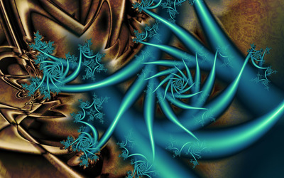 Blue fractal stars wallpaper