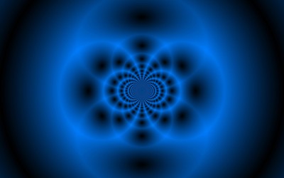 Blue fractal tunnel Wallpaper