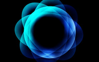 Blue glowing circles piled up wallpaper 1920x1200 jpg