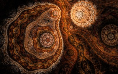 Brown fractal design wallpaper