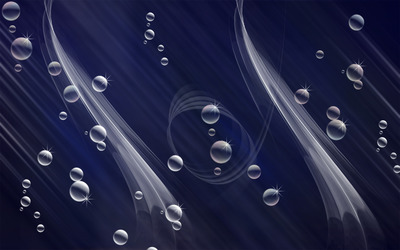 Bubbles and curves wallpaper