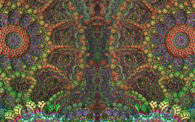 Colorful fractal shapes wallpaper