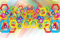 Colorful hexagons wallpaper 2880x1800 jpg