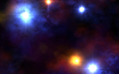 Colorful lights in space wallpaper