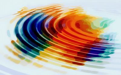 Colorful water rings wallpaper