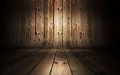 Curved wood wallpaper