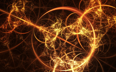 Firey fractal web wallpaper