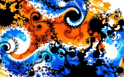 Fractal colorful spirals wallpaper