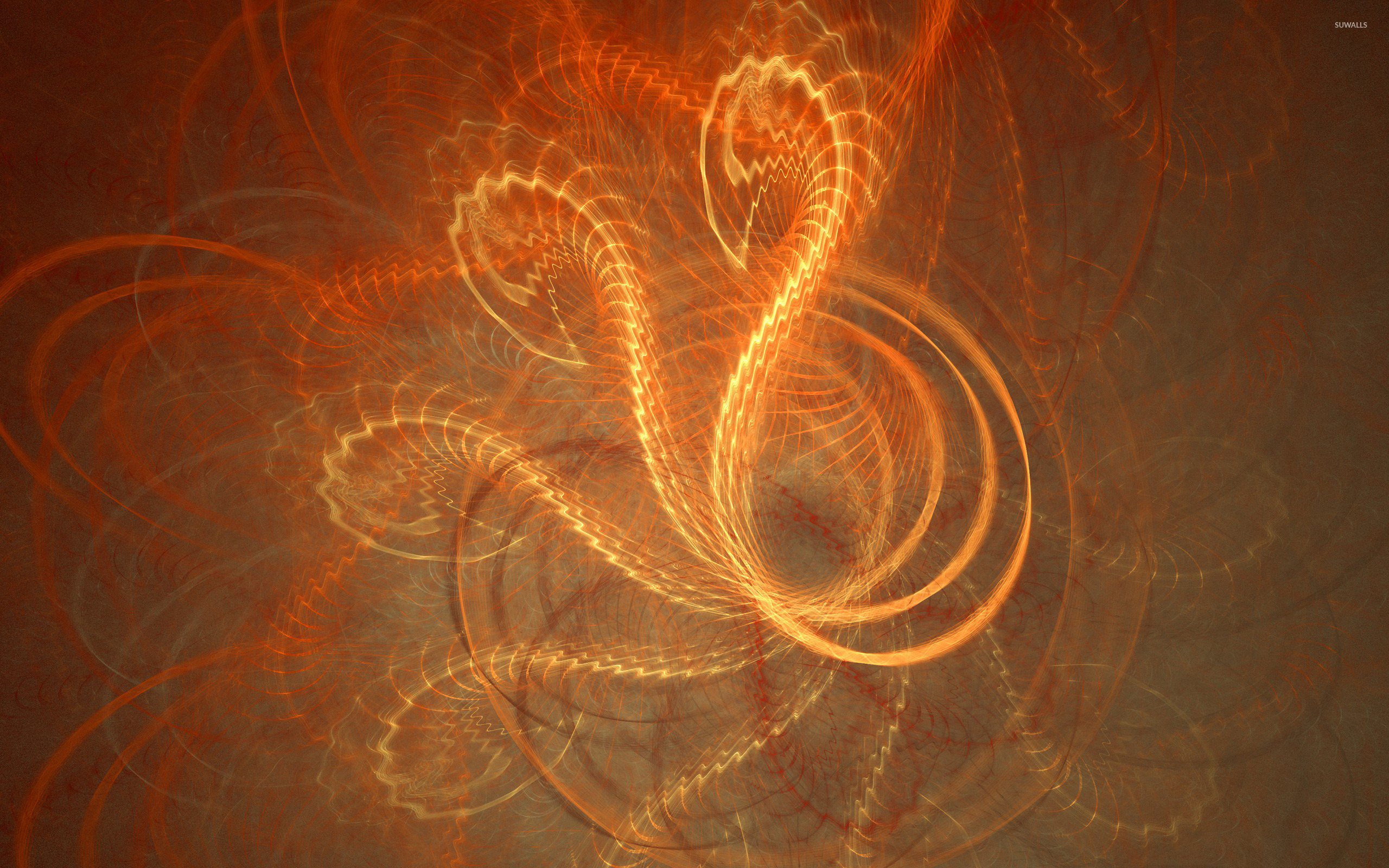графика 3D абстракция синяя оранжевая загрузить