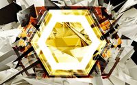 Gold hexagon wallpaper 1920x1080 jpg