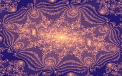 Golden fractal swirls wallpaper