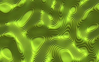 Green wavy floor wallpaper