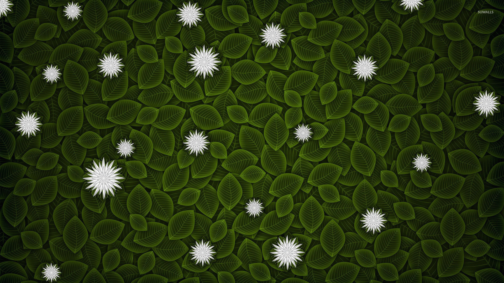 Leaves and flowers wallpaper - Abstract wallpapers - #16854
