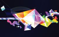 Multicolored glowing prisms wallpaper 1920x1200 jpg