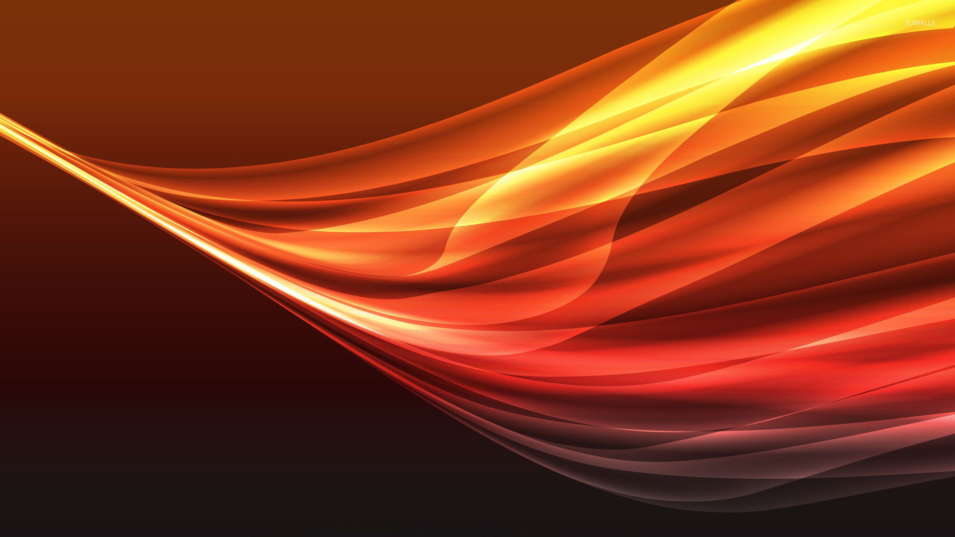 Orange gradient curves wallpaper - Abstract wallpapers - #24183