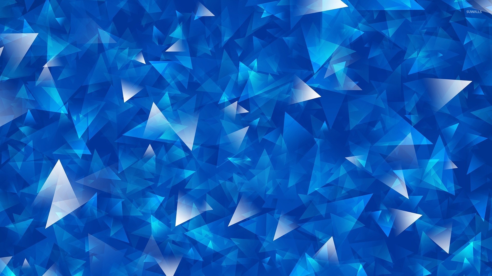 Overlapping blue and silver triangles wallpaper - Abstract wallpapers ...