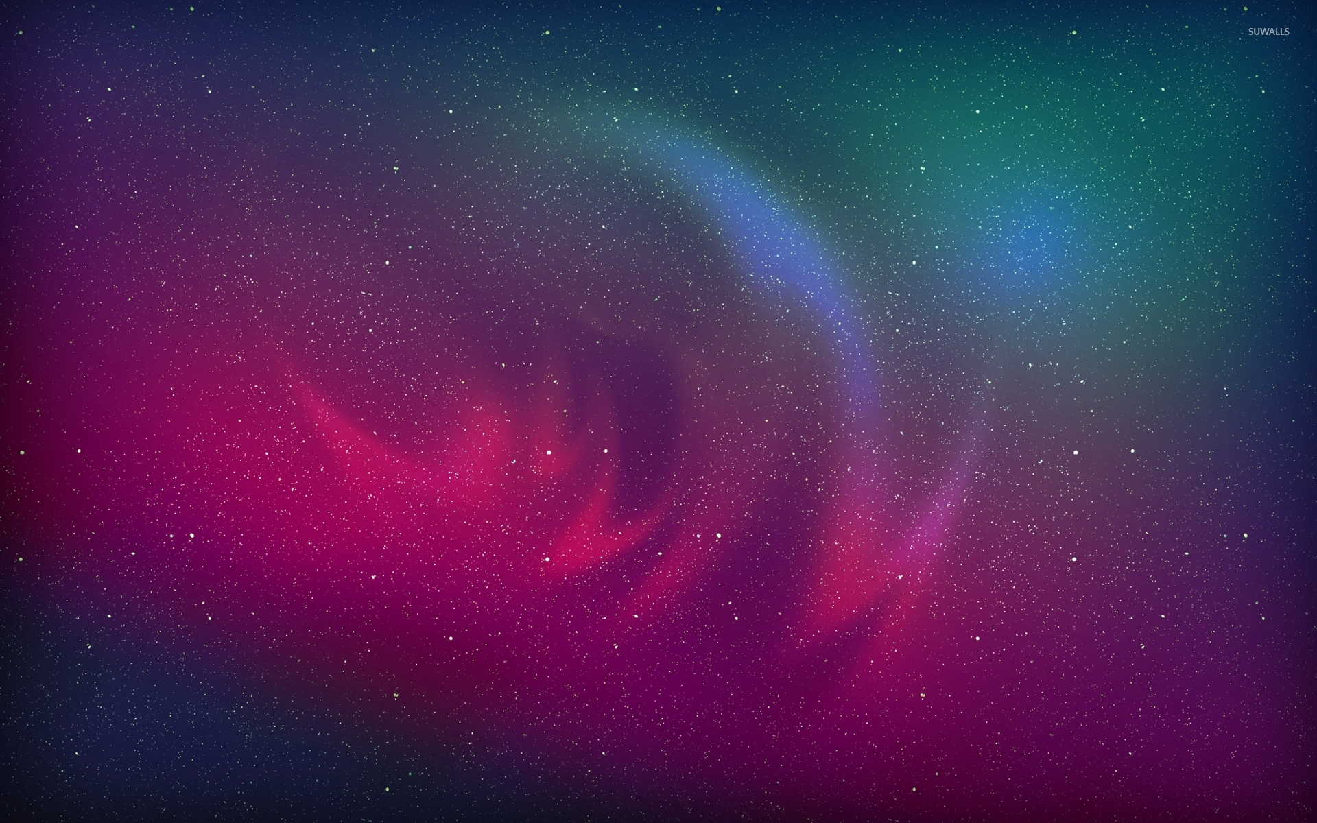 Pink Blurry Nebula In The Blue Galaxy Wallpaper Abstract