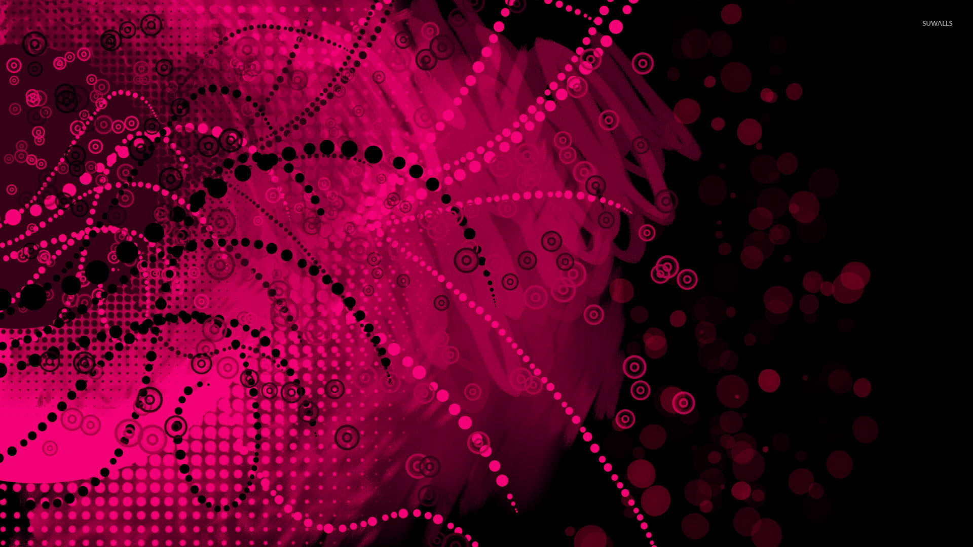 Pink dots, circles and curves wallpaper - Abstract wallpapers - #51852