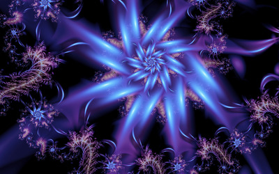 Purple fractal flower wallpaper