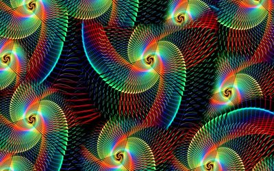 Rainbow swirls Wallpaper