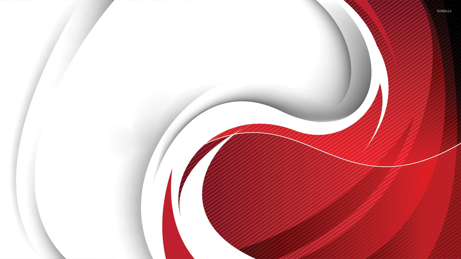 Red and white swirl wallpaper - Abstract wallpapers - #24209