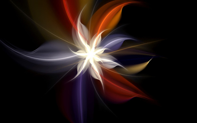 Smoky colorful flower glowing in the darkness Wallpaper