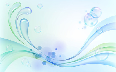 Water waves and bubbles wallpaper