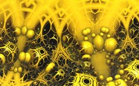 Yellow fractal spheres wallpaper 1920x1080 jpg