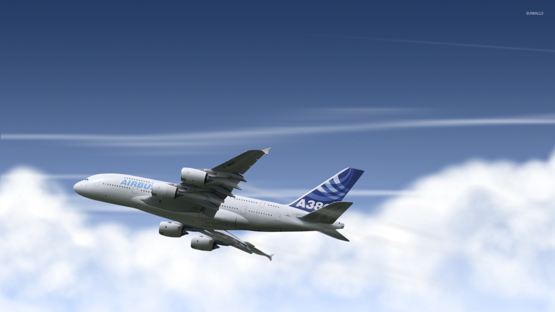 Взлет A380 Airbus без смс