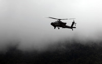 Boeing AH-64 Apache in the fog wallpaper 2880x1800 jpg