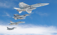 F-16s  and FA-18s wallpaper 2560x1600 jpg