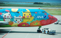Pokemon characters painted on an Airbus wallpaper 1920x1200 jpg