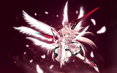 Angel with a red sword Wallpaper