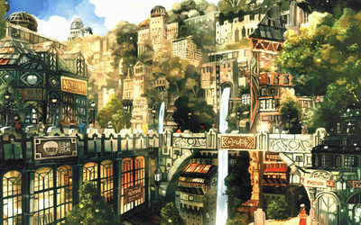 Anime city wallpaper
