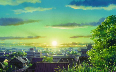 Anime cityscape wallpaper