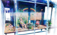 Anime girl on a balcony wallpaper 2880x1800 jpg