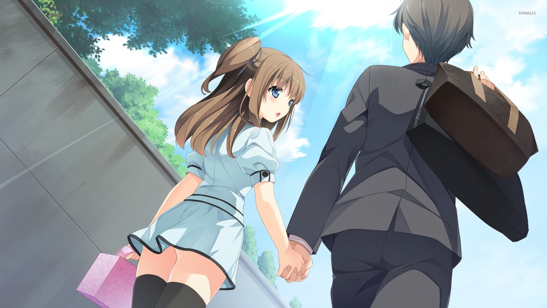 Anime Couples Holding Hands Wallpaper