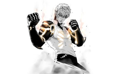 Genos ready to fight in One-Punch Man wallpaper