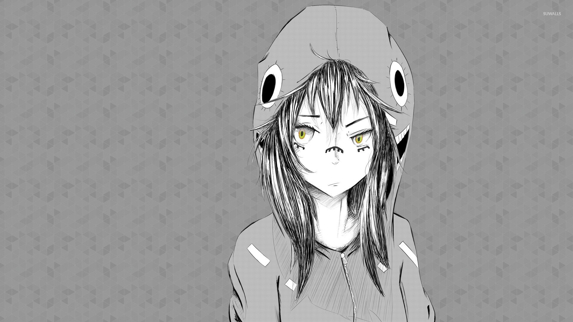 Girl with a funny hood wallpaper - Anime wallpapers - #39509