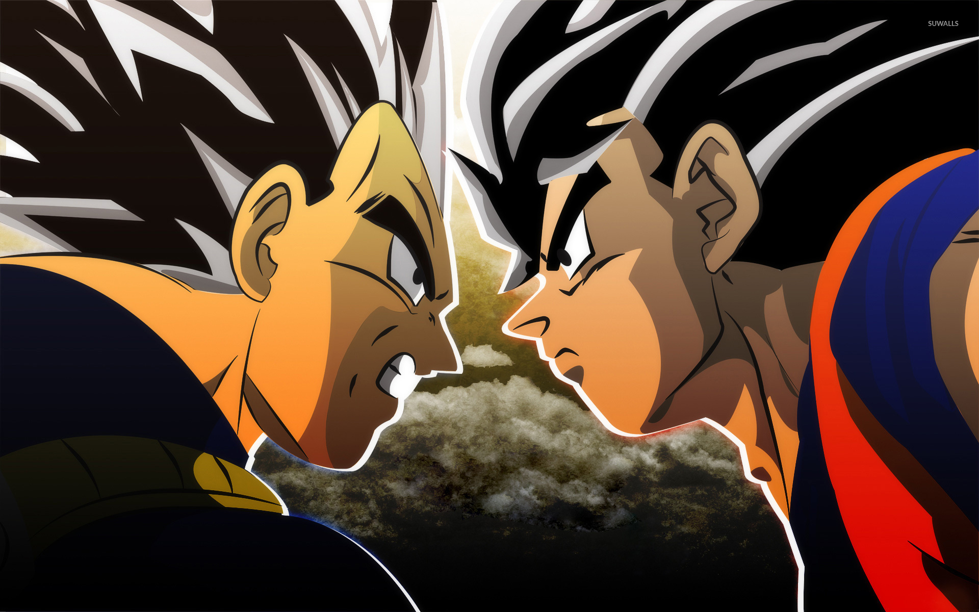 goku vs vegeta wallpaper